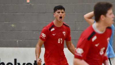 Bruno García durante un partido.