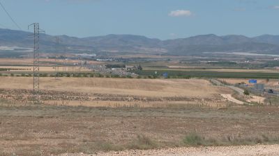 Terrenos en los que se asentará el centro de datos de Calatorao./ Aragón TV