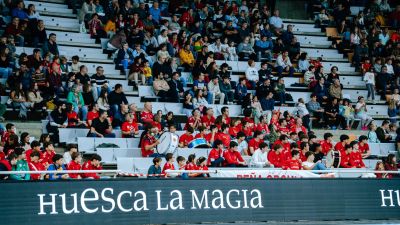 La afición durante un encuentro. Foto: Bada Huesca.