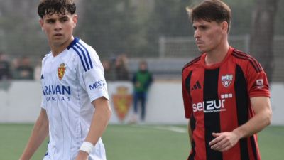 Imagen del partido del Dep Aragón ante el Arenas. Foto: X Rz Cantera