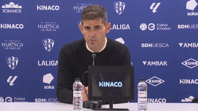 Antonio Hidalgo, durante su comparecencia tras el encuentro.
