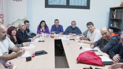 Reunión del Consello Nazional de CHA este lunes. / Aragón TV