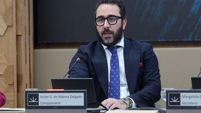 Víctor de Aldama, en una comparecencia ante la comisión no permanente de investigación en el Parlamento balear en mayo de 2024. / Europa Press
