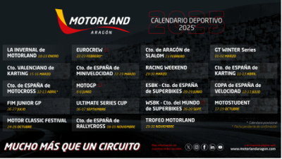El calendario de la temporada 2025 para la próxima temporada en Motorland Aragón
