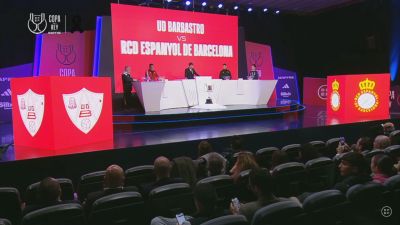 Un momento del sorteo de la Copa del Rey
