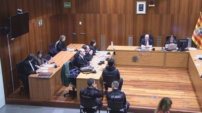 El autor del atropello durante el juicio celebrado en noviembre. / Aragón TV