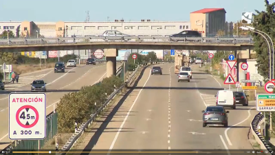 Tramo de la N-232 en Utebo que se transformará en una avenida de la localidad. / Aragón TV