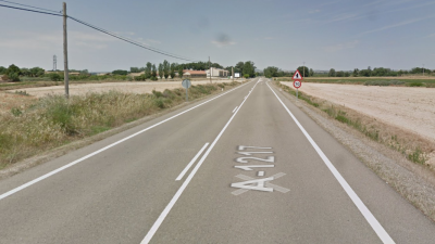 Carretera A-1217, en Monflorite. / Google Maps