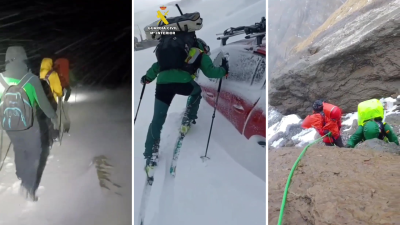 Imágenes de los tres rescates de este fin de semana. / Guardia Civil