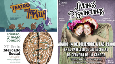 Algunas de las actividades culturales programadas este fin de semana en Aragón.