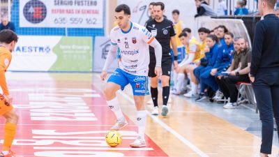Nacho Gómez en una acción del último partido ante Burela. Fuente: X Wanapix Sala 10