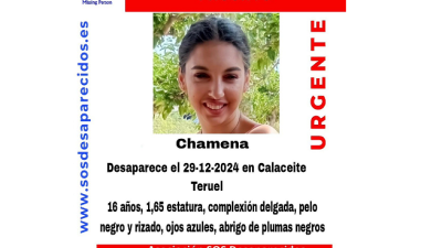 Chamena G. G., la joven de 16 años desaparecida en Calaceite. / SOS Desaparecidos
