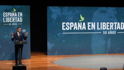 El presidente del Gobierno durante su intervención. / EFE. Juanjo Martin