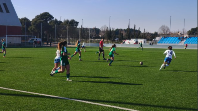 Una acción del encuentro hoy en el Mudéjar ante el Cornellá. Foto: X ZCFF