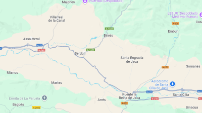 El accidente ha tenido lugar a las 19:55 en el kilómetro 313,300 de la N-240. / Google Maps