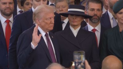 Donald Trump en la jura de su cargo como presidente de Estados Unidos. / Reuters