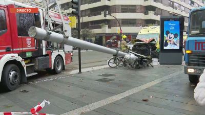Lugar donde se ha producido el accidente en el paseo Fernando el Católico de Zaragoza. / Aragón TV