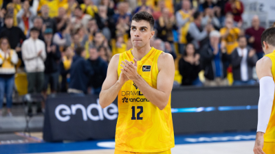 Carlos Alocén, durante un partido con Gran Canaria