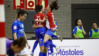 María Sanz, celebra uno de los goles en la final de la Supercopa. Foto:Futsi Navalcarnero