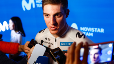 Pablo Castrillo en su presentación con el Movistar Team. Foto:Movistar Team