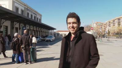 Javier Macipe, este domingo, en Granada. | Aragón TV