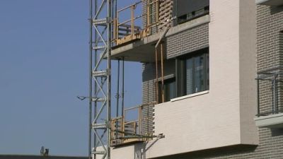 Una vivienda en construcción en Huesca. / Aragón TV