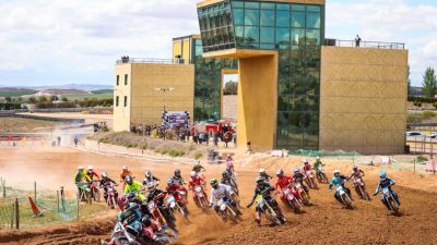 Un momento de la pasada edición del nacional de motocross en Alcañiz