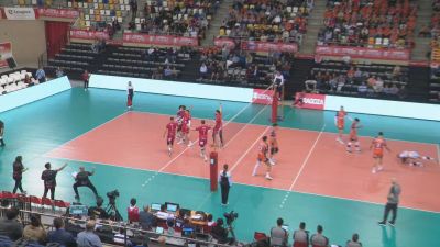 El CV Manacor celebra un punto ante el Pamesa Teruel Voleibol
