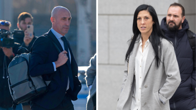 Luis Rubiales y Jenni Hermoso en una sesión del juicio. / Europa Press