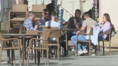 Terraza de un bar en Huesca. / Aragón TV