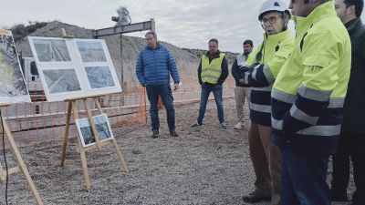 La tubería está ya enterrada y las obras encaran su recta final. / Aragón Noticias