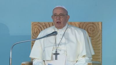 El papa Francisco oficiando una misa./ Aragón TV