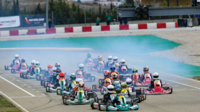 Una prueba de karting en MotorLand Aragón