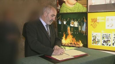 Lucio Cucalón, alcalde de Aguarón. / Aragón TV