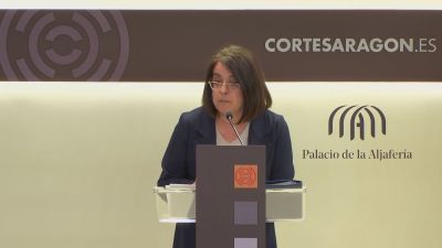 Concepción Gimeno ha entregado este martes a las Cortes el balance anual del Justicia de Aragón. / Aragón Noticias