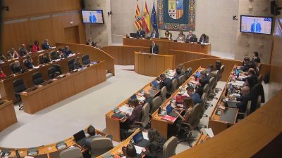 Pleno de las Cortes de Aragón este jueves. / Aragón TV
