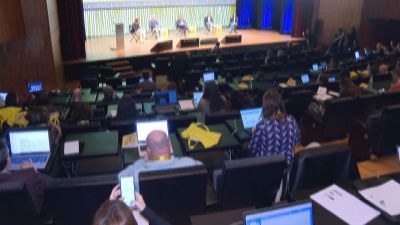 Este jueves ha comenzado una nueva edición del Congreso de Periodismo Digital de Huesca. / Aragón TV
