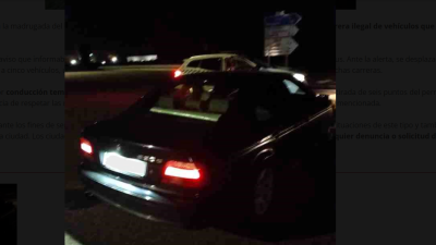 Interceptan en Huesca a cinco vehículos que participaban en una carrera ilegal. / Policía Local de Huesca
