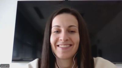 María Sanz, durante su entrevista con Aragón Deporte