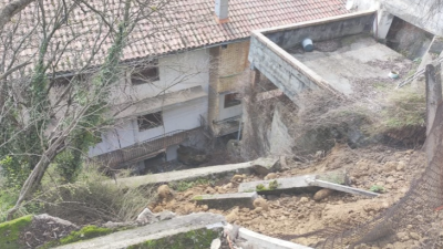 Comienzan las obras en el acceso a Aínsa, que tendrá paso alternativo antes de Semana Santa.
