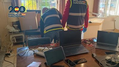 Foto del 'call center' desde el que se cometían las extorsiones. / Policía Nacional