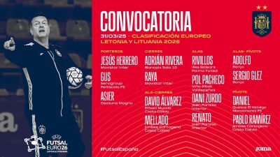 Convocatoria completa para el partido.