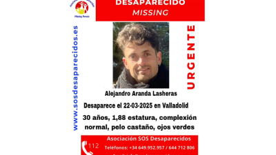 Alejandro Aranda Lasheras permanece desaparecido desde el domingo 23. / Sos Desaparecidos