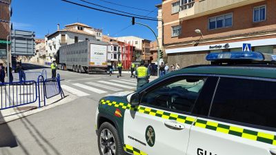Lugar del atropello este martes en Monreal del Campo (Teruel). / Guardia Civil