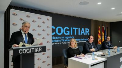 Intervención del consejero de Fomento en el Congreso Aeroespacial 2025. / Gobierno de Aragón. Fabián Simón