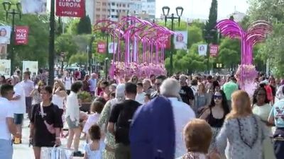 360.000 personas se acercaron la primavera pasada a 'Zaragoza Florece'. / Aragón TV