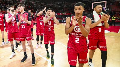 Casademont Zaragoza al finalizar el último partido. Foto: ACB Mediacenter