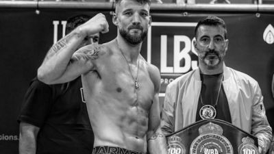 Ezequiel Gurría tras ganar el combate.