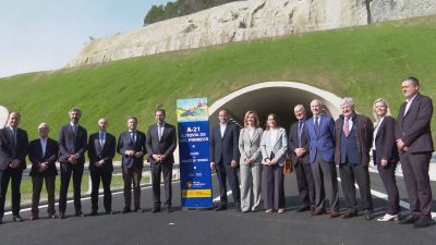 Inauguración del tramo de la A-21 entre Sigüés y Tiermas. / Aragón TV
