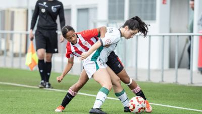 Imagen del encuentro entre el filial del Athletic y la SD Huesca. Foto: X Athletic Club Fem